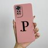 For Xiaomi Redmi Note 11 11S 4G 5G Case Cute Initial Letters Soft Liquid Silicone Shell For Redmi Note11 11 S 11 Pro Funda Capa