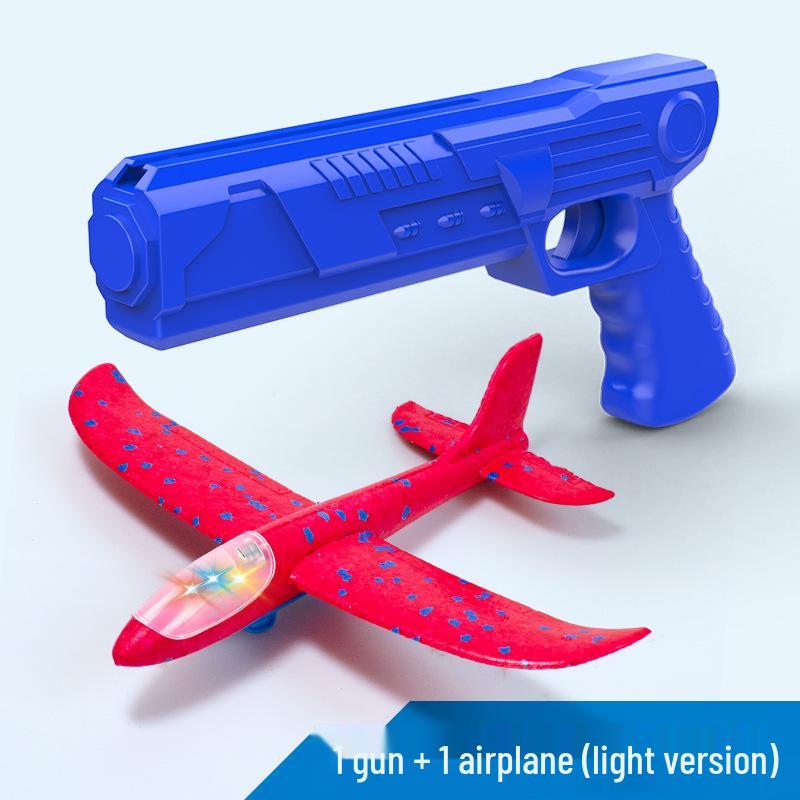 Handheld Light-up Foam Airplane Catapult Toy for Kids & Parents