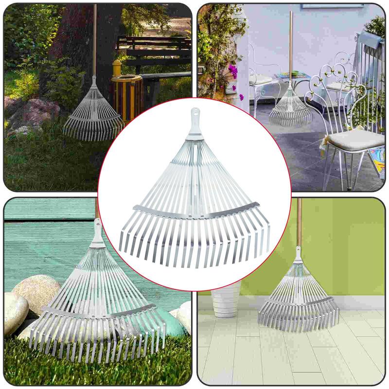 Garden Leaf Rake, Telescopic Metal Rake ,29-46cm Expandable, Adjustable Leaf Rake Garden Camping Rake for Shrub Flower Bed