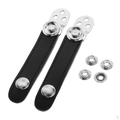 Cinghie per soffietto a fisarmonica nere con pellicola di estensione in metallo per, 7 cm