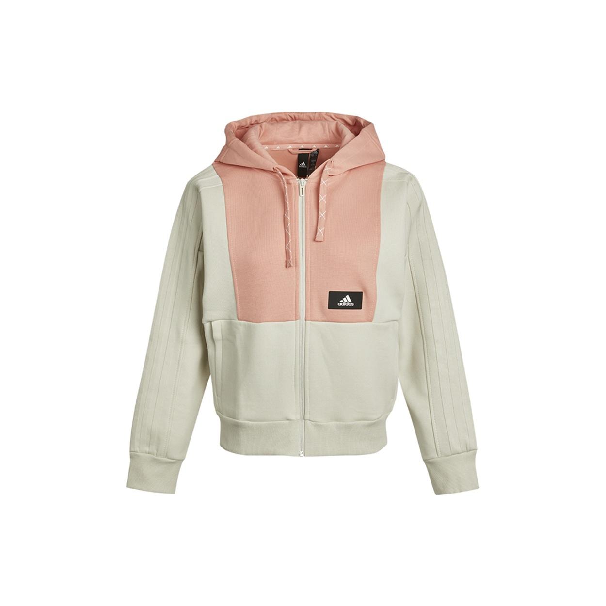 (WMNS) adidas STR Knitted Jacket Asia Sizing Pink White Women s GP0691 XL