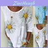Stylish Plus Size Women's Summer Shirt Blouse With Comfortable Baggy Design And Floral Pattern