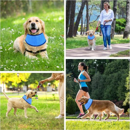 2 Pcs Dog Cooling Bandana Summer Instant Cooling Pet Scarf Adjustable Ice Neck Cooler for Small Medium Large Breeds To Prevent Sunstroke