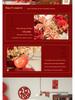 Red Wedding Banquet and Living Room Artificial Flower Decoration
