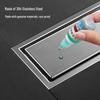 MDNG Rectangular Invisible Bathroom Floor Drain
