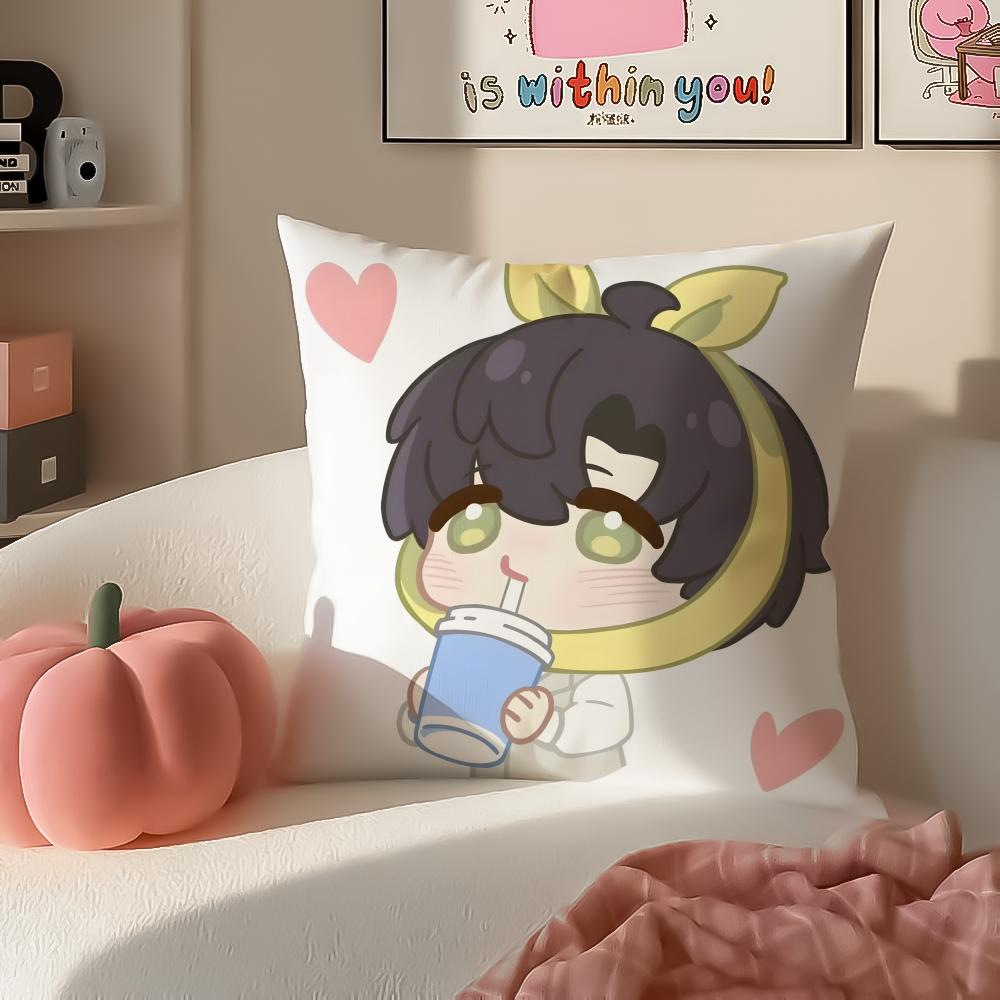 Cartoon Love And Deepspace Sylus Cushion Cover Pillowcase Short Plush Invisible zipper Room Sofa Cushion Cover