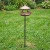 Large Capacity Standing Bird Feeder Iron Art Bird Feeder Tray Easy Clean Bird Water Drinker  Garden