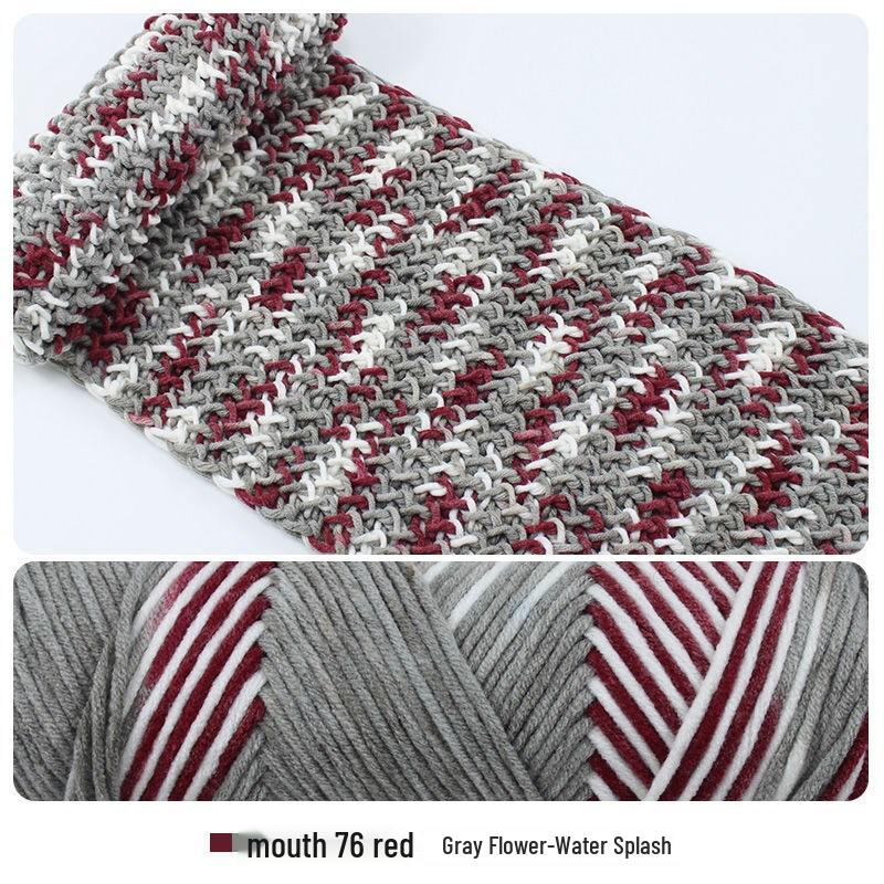 Hand-Knitted Cotton Wool Scarf Yarn for Men & Women, Coarse Wool & Milk Cotton Material, Worsted Crochet.