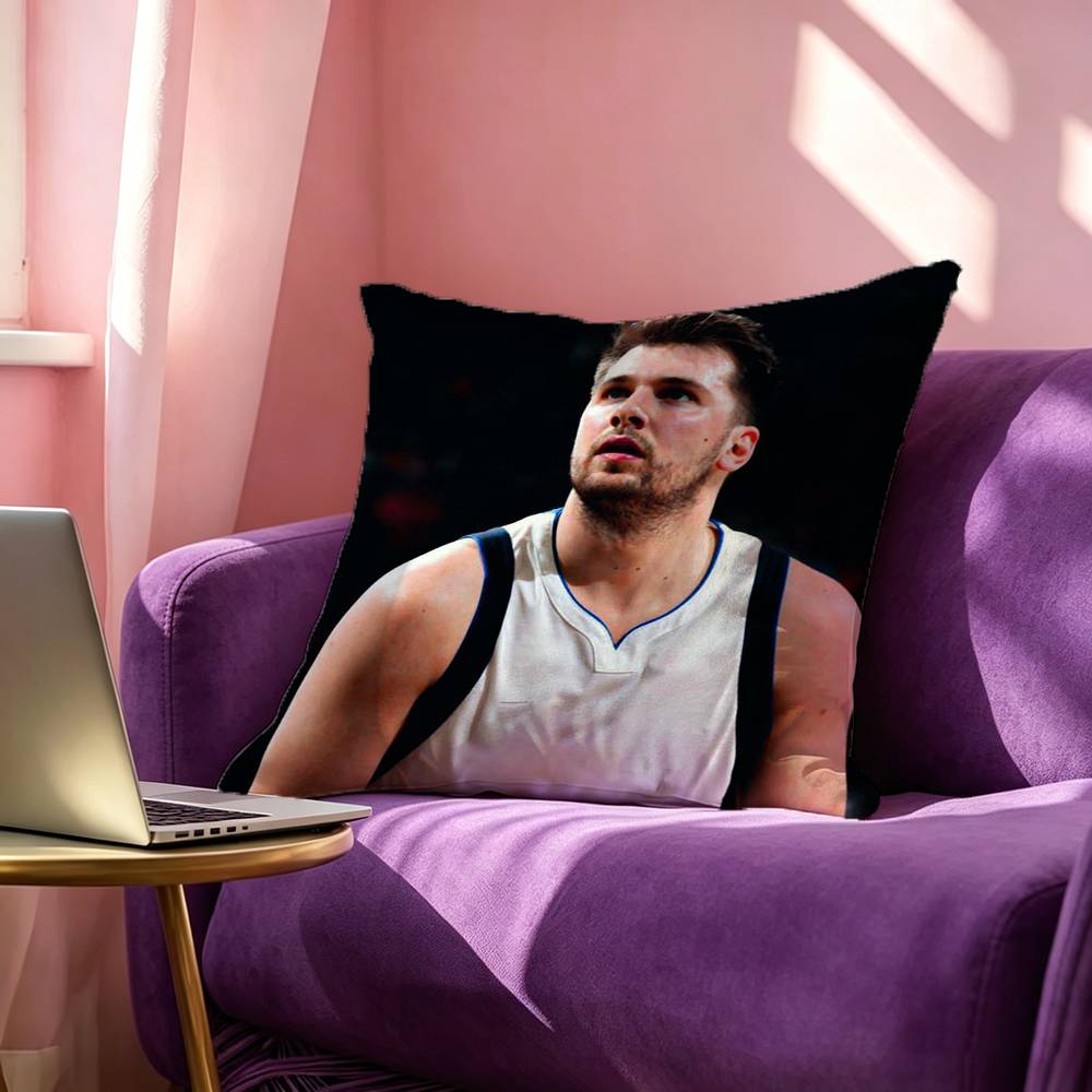 LLuka DDoncic  Pillow Case Square DoubleSided Sofa Cushion Cover Bedroom Bedside Pillow