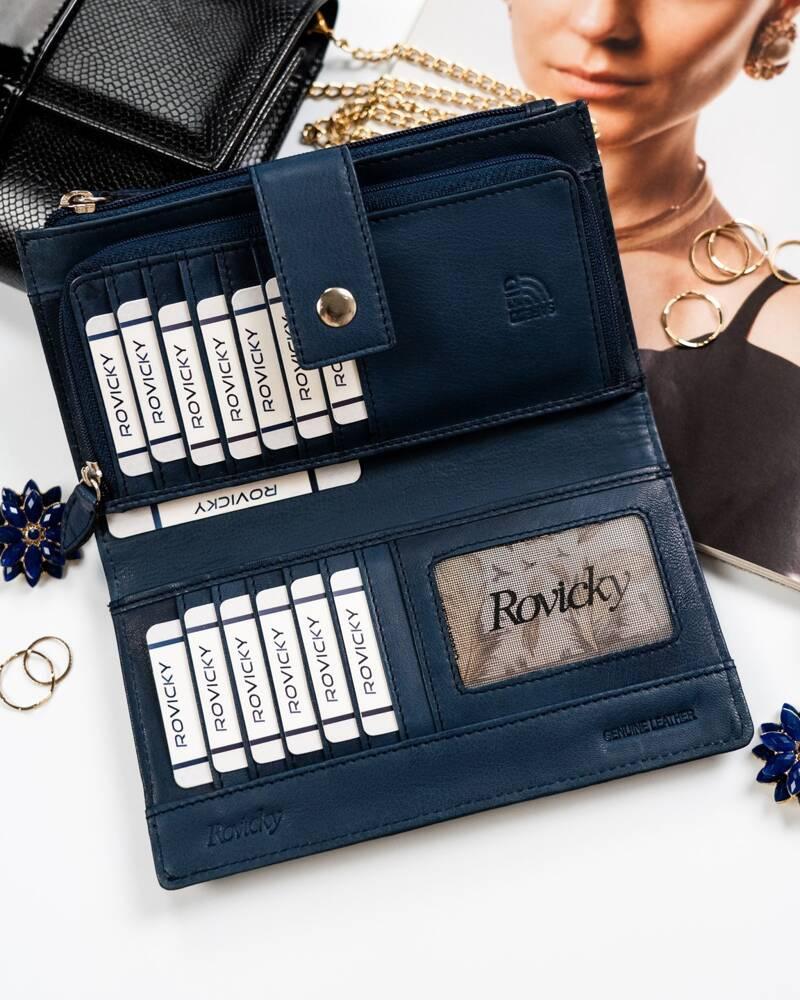Skórzany damski portfel Rovicky R-861-DDW