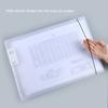 Horizontal A3 Loose-Leaf Binder 8K Folder Horizontal 4-Hole Shell Transparent Material Book 8 Open Vertical Storage Book Insert Bag