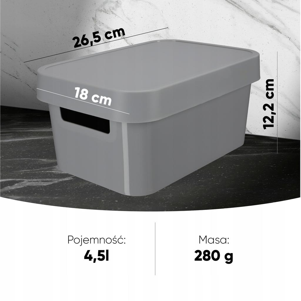 Curver Container Box With Lid 4.5L Gray