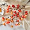 Realistic Artificial Flowers Chinese Lantern Stems Orange Fake Koelreuteria Branch 31.5 Inch Plant Tall Faux Silk for Vase Farmhouse Kitchen