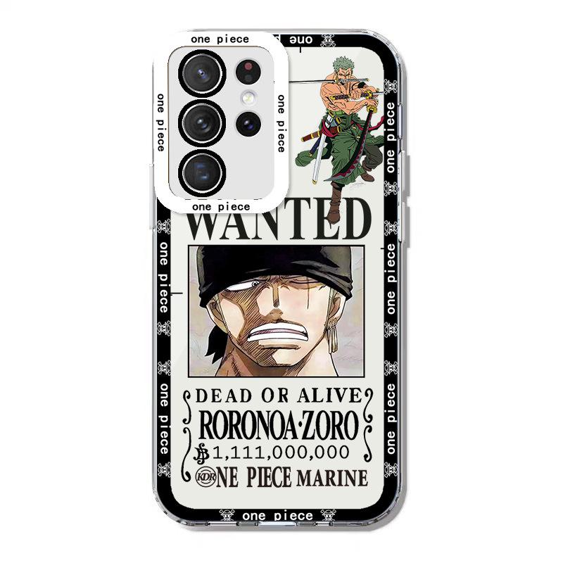 Samsung S24PRO Zoro 20 Luffy FE Anime 21 Průhledný A54 Kompletní balení Odolný proti pádu S22 Kompatibilní Kryt One Piece