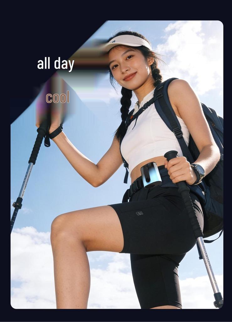 High-Speed Multi-Functional Rechargeable Clip-On Fan: Waist, Neck, Handheld, Umbrella, or Desktop Use