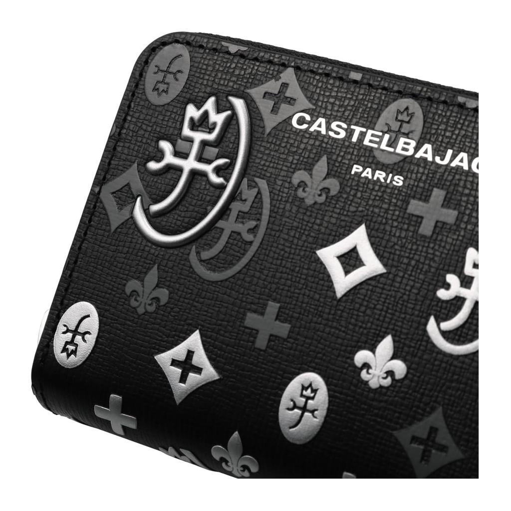 CASTELBAJAC Long Wallet Wallet Round Zipper Full Open Coin Purse Billfold Men's 065633 Madeleine Tensho Day Limited Casual Cowhide Genuine Leather