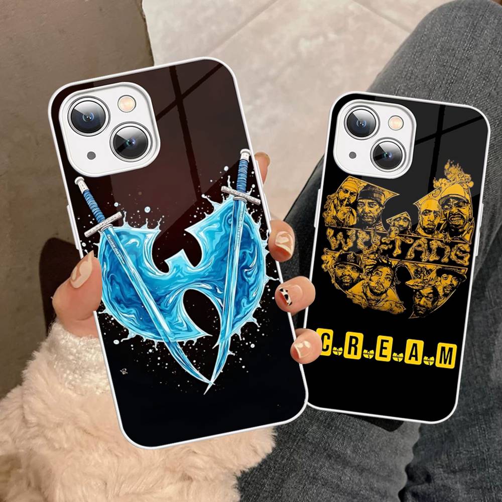 W-wu T-tang Clan Hip-hop Music Group For IPhone 14 13 12 Mini 11 Pro XS Max X XR 14 Plus Tempered Glass Cover