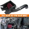 Cold Air Intake System Kit + Heat Shield Red Filter For Golf MK7 TSI TFSI Seat Performance Tuning Car Parts
