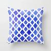 Home Sofa Chair Decoration Set Blue Abstract Geometric Pillowcase Plant Cushion Cover