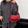 Retro Casual Simple Shoulder Armpit Bag Patent Leather Fashion Trend 2025 Summer New Large-capacity Glossy Bag