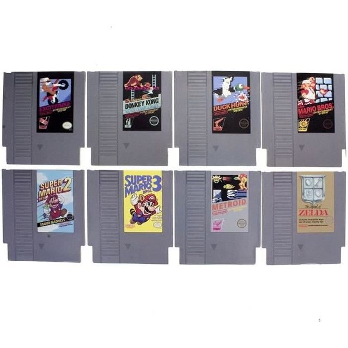 Sous-Verre - PALADONE - Cartouche NES - Imprimé double face - 9.5 x 10.5 cm - Set de 8