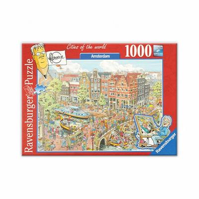 Korea Board Games City of the World Amsterdam Jigsaw Puzzle R191925, Mixed Colors, 1000 Pieces Jigsaw Puzzle, Childrens Games, Educational Toys