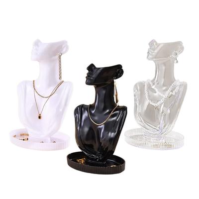 Elegant Jewelry Presentation Stand Mannequin Shaped Earrings and Rings Display Rack Accessory Presentation Stand