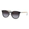 Burberry Logo Embellishment Plate Frame Oval Sunglasses Unisex Couple Black