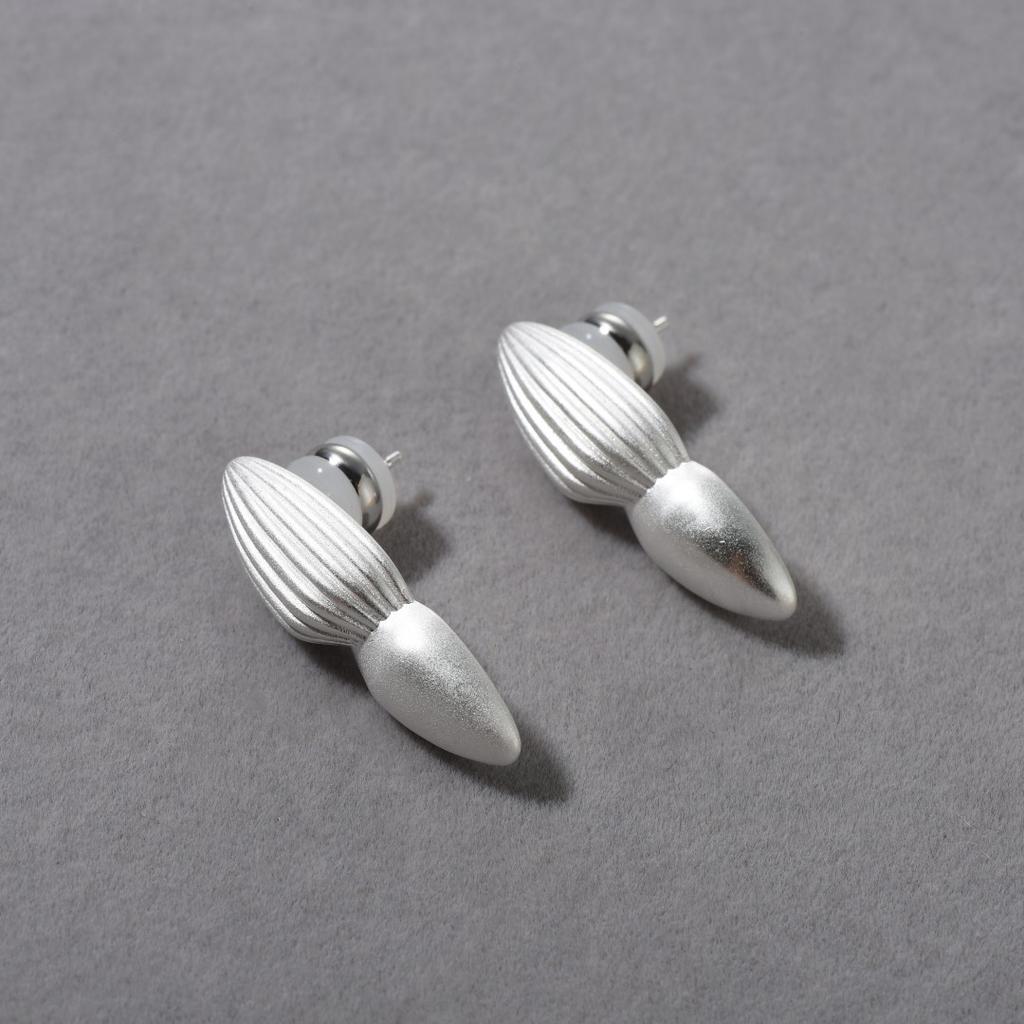 Cold Wind Personality Unique Copper Platinum Irregular Earrings S925 Silver Needle Earrings Niche Trend Fashion Earrings