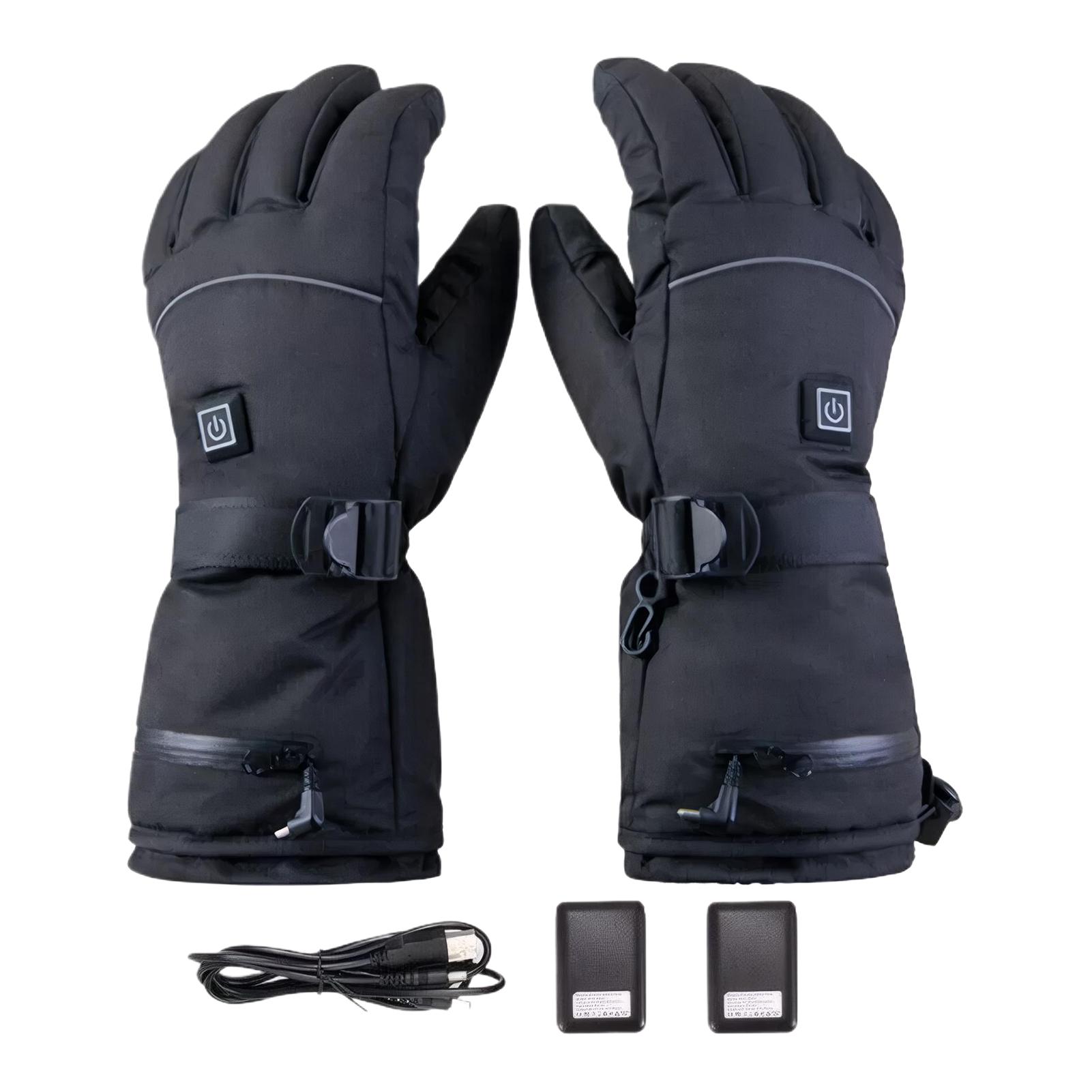 Мотоциклетные перчатки с подогревом для мужчин, теплые зимой, с USB-подогревом, мотоциклетные перчатки с подогревом, зимние перчатки