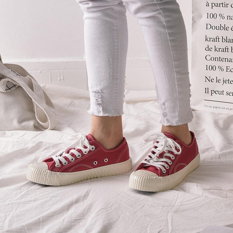 Casual shoes canvas shoes women's board shoes new little white shoes women 8655