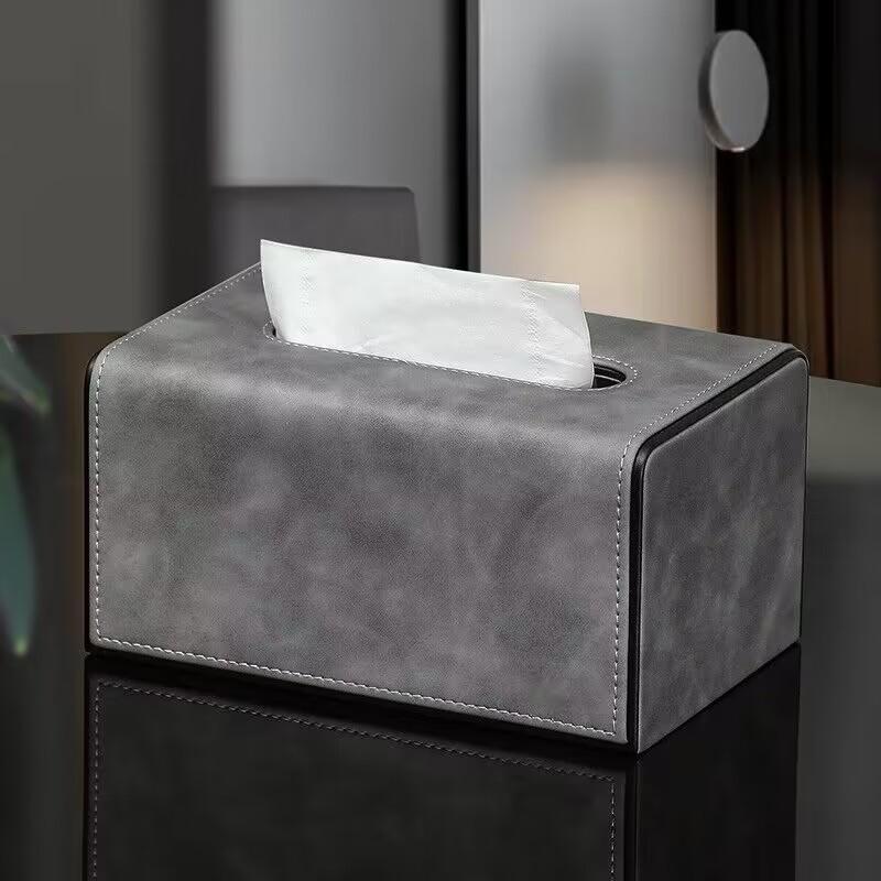 Boîte à mouchoirs de luxe de style européen, porte-mouchoirs en cuir de haute qualité, décoration pour salon, salle de bain, hôtel