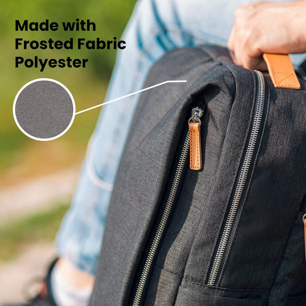 Nordace Siena Rucksack - 15,6-Zoll Laptop-Rucksack mit USB-Ladeanschluss, Wasserdicht, Unisex, für den täglichen Gebrauch, Reisen und Arbeit, Schwarz, 19L