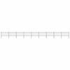 VidaXL Garden Fence with Spear-Shaped Top Steel 1603.5 X 100 Cm Black 277619