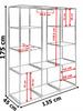 Textile Wardrobe With 10 Shelves Mira Maxi Anthracite