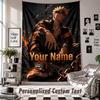Wall Hanging Tapestry With Custom Name & Text, Naruto Decorative Tapestry For Bedroom