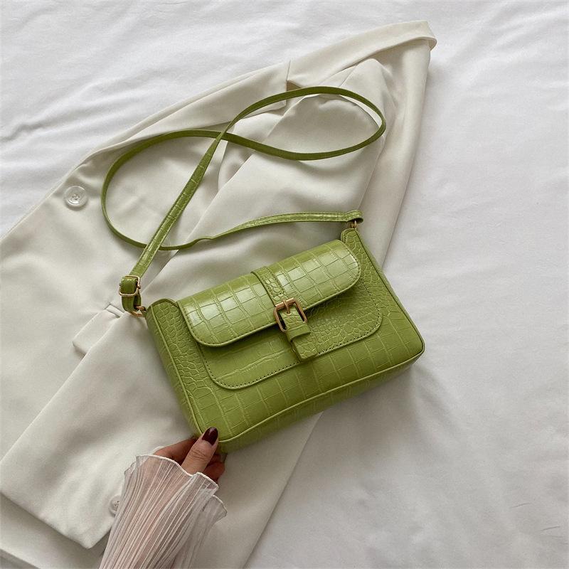 

Bag women s 2025 new fashion retro small square bag niche texture versatile ins shoulder bag messenger bag trend зелёный