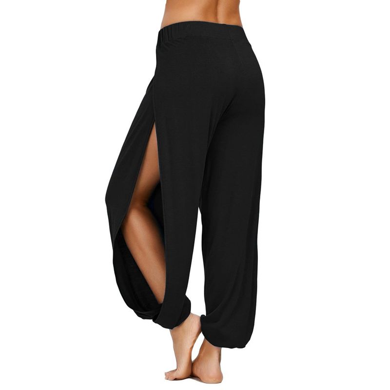 Solid Color High Slim Loose Harem Pants Pure Color High Slit Loose Harem Pants