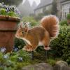 Waterproof Garden Decor for Flower Beds Realistic Squirrel Stake, 2D Flat Acrylic Yard Art Creative Backyard Animal Cute Ornament Outdoor Lawn