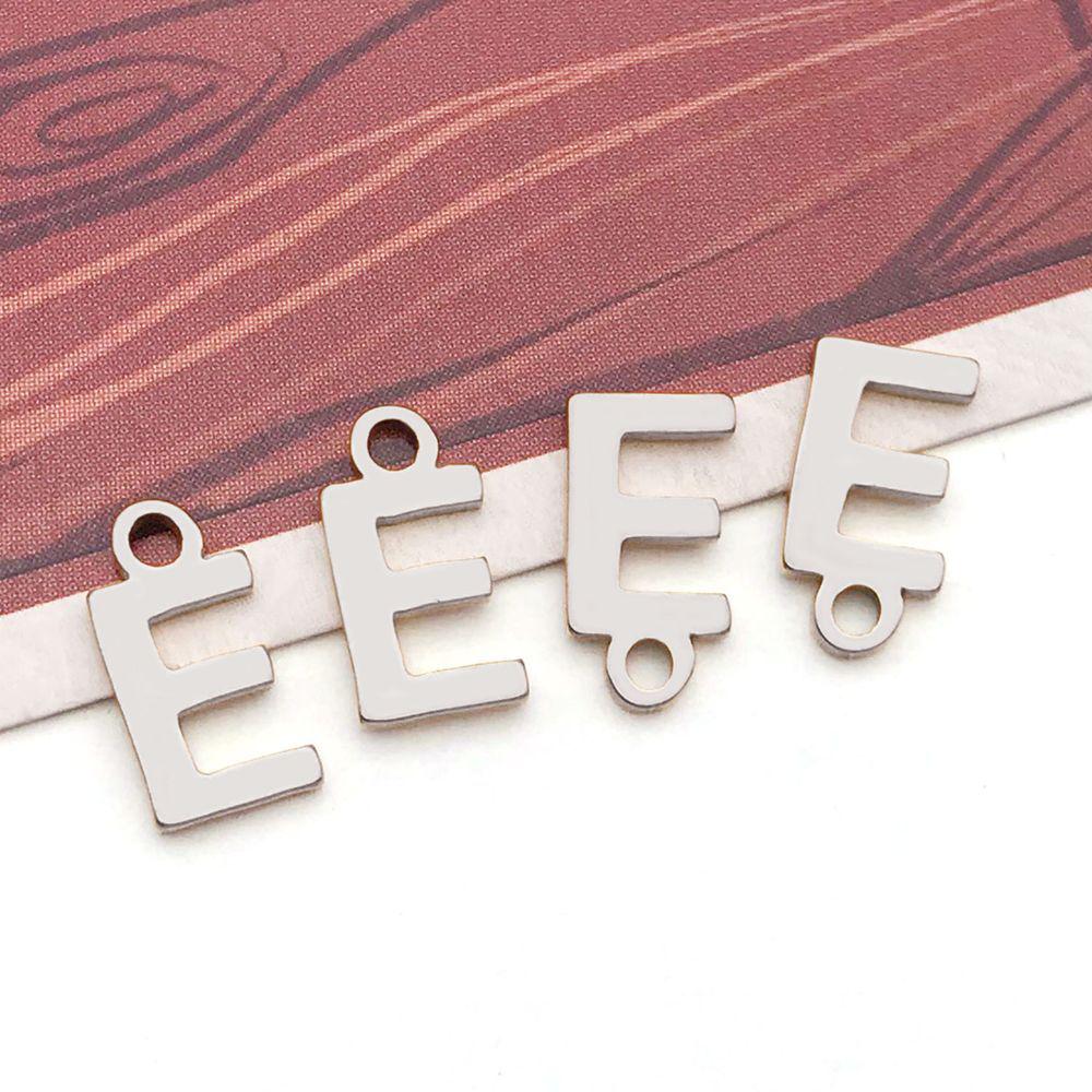 Stainless Steel 26 English Letter Pendant Charm for DIY Bracelets and Necklaces
