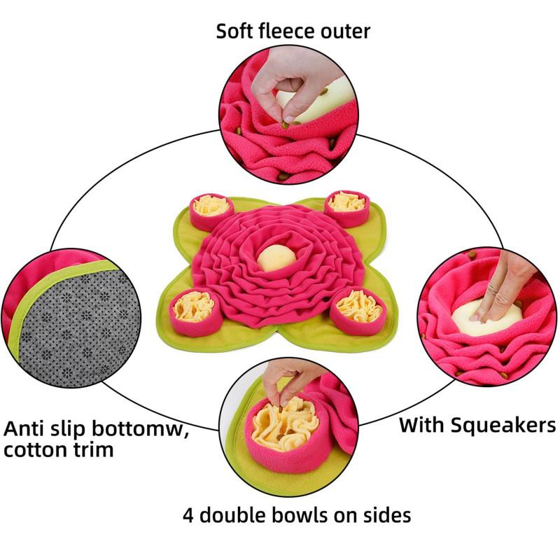 Dog Snuffle Mat Toy Mental Stimulation Training Non-Slip Portable Scent Enrichment Pad Indoor Outdoor Use