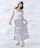 Zero Planet Pina Ribbon Long Skirt [Grey]