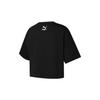 Puma Glamping SS Crop Tee with Embroidered Logo Women Tops Black 536880-01