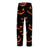 Mens Halloween Printed Drawstring Lounge Pants Casual Relaxed Fit Sleepwear Trousers with Pumpkin Pattern Design