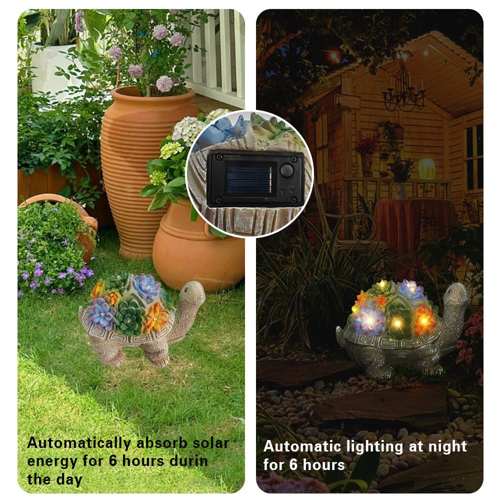 Solar Animal Outdoor Statues Garden Decoration Landscape Yard Art Lawn Ornaments Porch Patio Balcony Home House Birthday Gifts