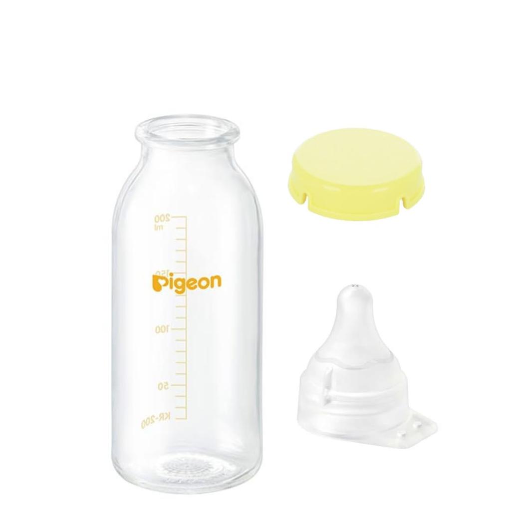 Breastfeeding Direct Attach Baby Bottle 200ml X 1 Direct Attach Nipple X 1 KR Cap X 1 + (High Flow) + (Yellow)