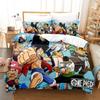 Bedding Three-Piece Set 3D Digital Printing Cartoon One Piece Luffy Series Polyester Abrasive Quilt Cover