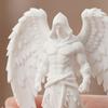 3D Printed Dark Angel Statue Gothic Hooded Figurine Detailed Winged Desk Decor