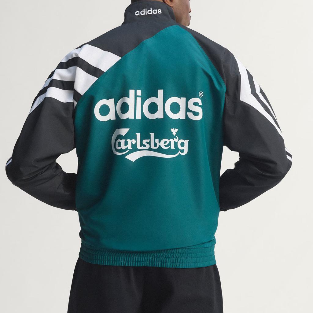 adidas Liverpool Football Culture Casual Trois Bandes Col Montant Fermeture Éclair Ample Manches Longues Veste Vestes Homme KA8094