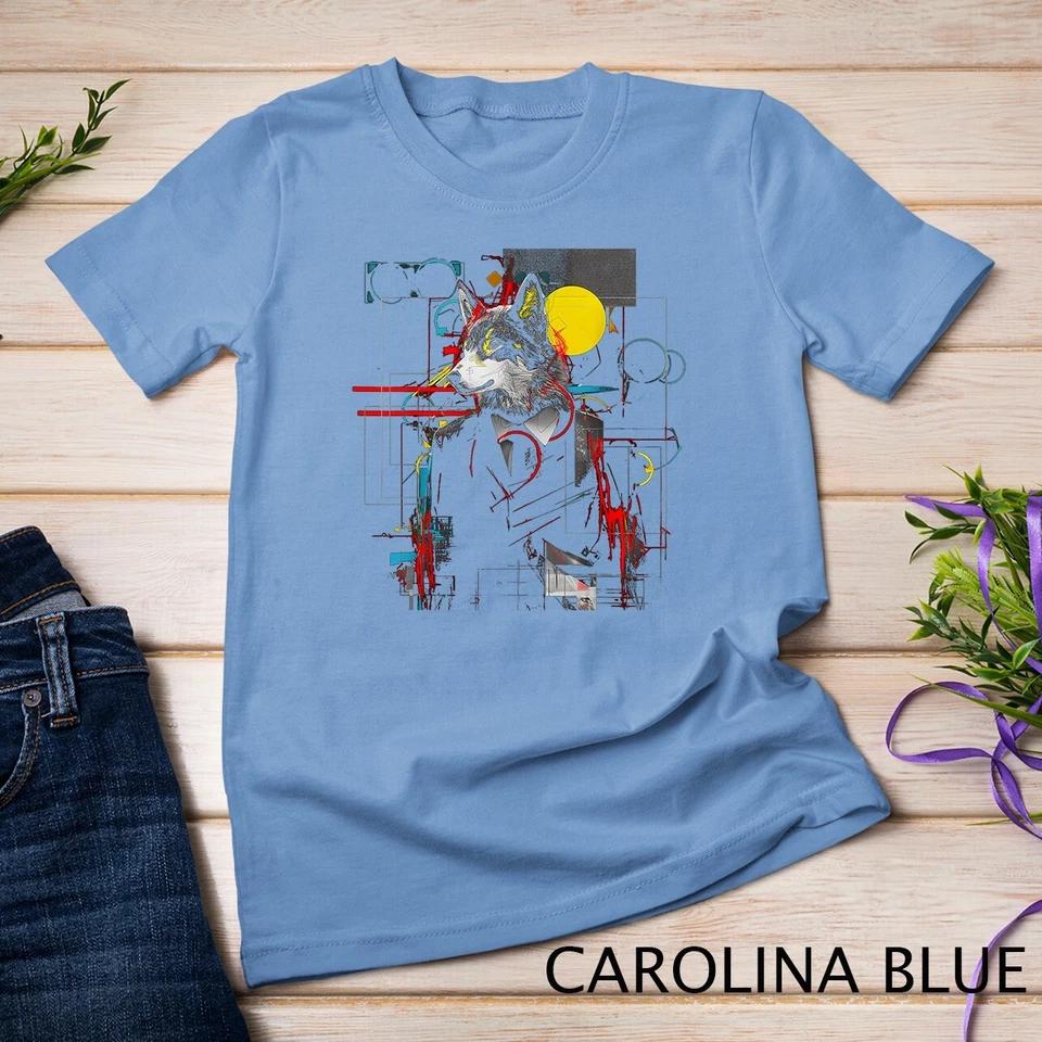 Wolf geometric, art animal motif, wolf T-Shirt Unisex T-shirt 2 S